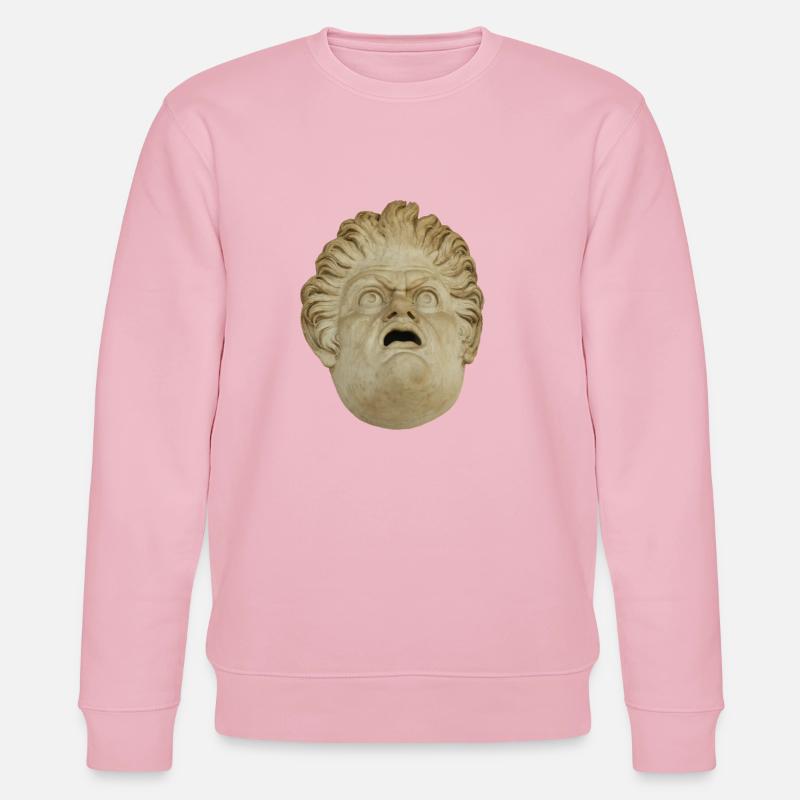 Tête du Masque de Pierre d’Ulysse - Sweat bio CHANGER Stanley/Stella Unisexe - rose pâle