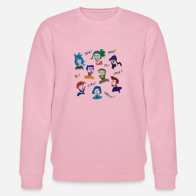 Bunte Kopfgesichter - Stanley/Stella Unisex Bio-Sweatshirt CHANGER  - Hellrosa