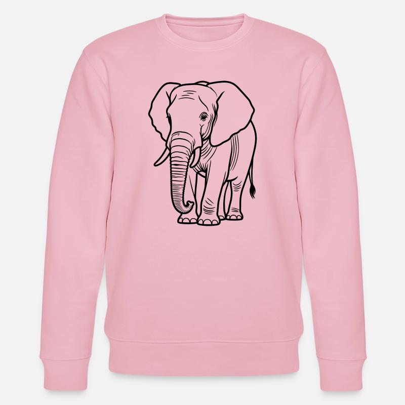 elephant - Stanley/Stella CHANGER Unisex Organic Sweatshirt - cotton pink