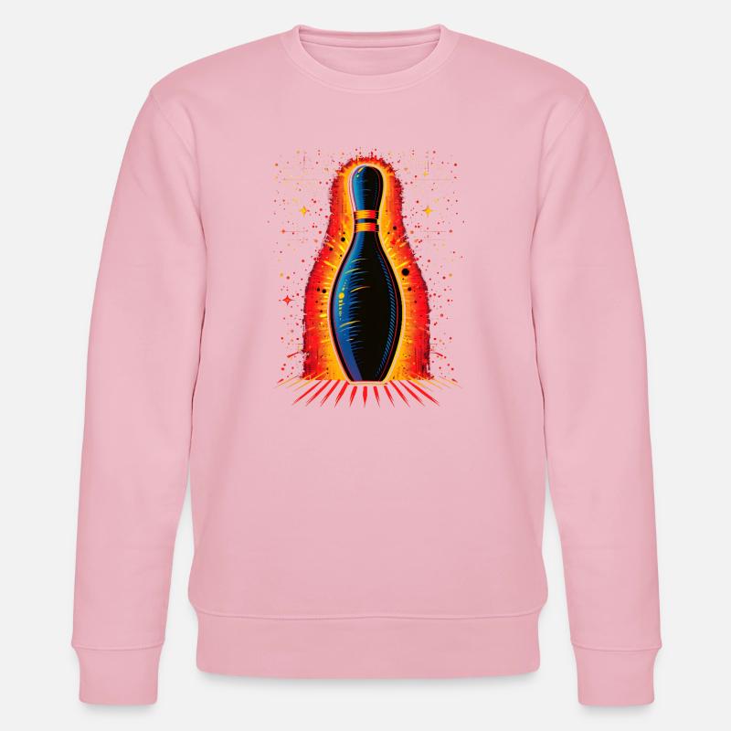 Look des années 80 de bowling - Sweat bio CHANGER Stanley/Stella Unisexe - rose pâle