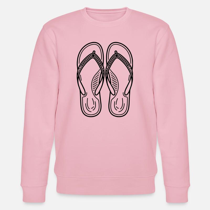 Sommer-Flip-Flops - Stanley/Stella Unisex Bio-Sweatshirt CHANGER  - Hellrosa