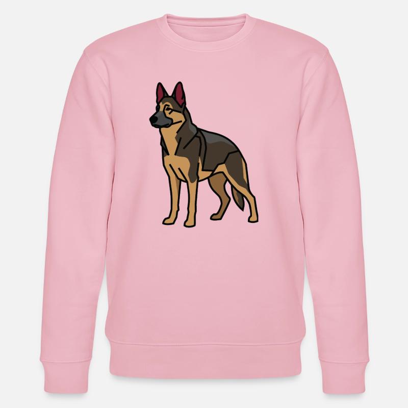 German Shepherd Dog - Stanley/Stella CHANGER Unisex Organic Sweatshirt - cotton pink