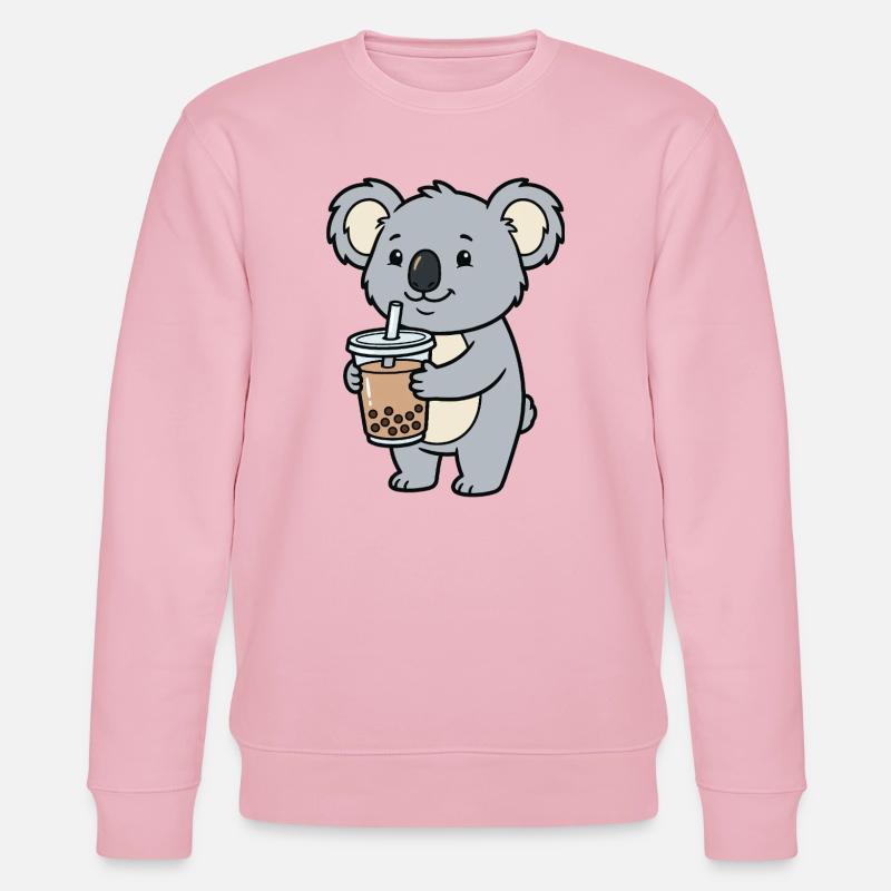 Koala-Bubble-Tea - Stanley/Stella Unisex Bio-Sweatshirt CHANGER  - Hellrosa
