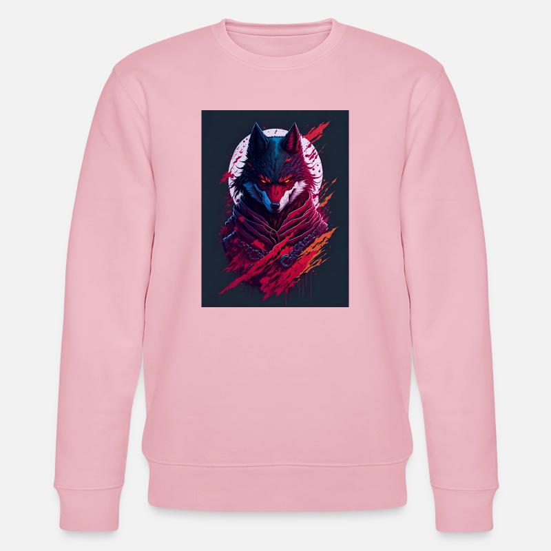 Blutmond Wolfsgeist - Stanley/Stella Unisex Bio-Sweatshirt CHANGER - Hellrosa