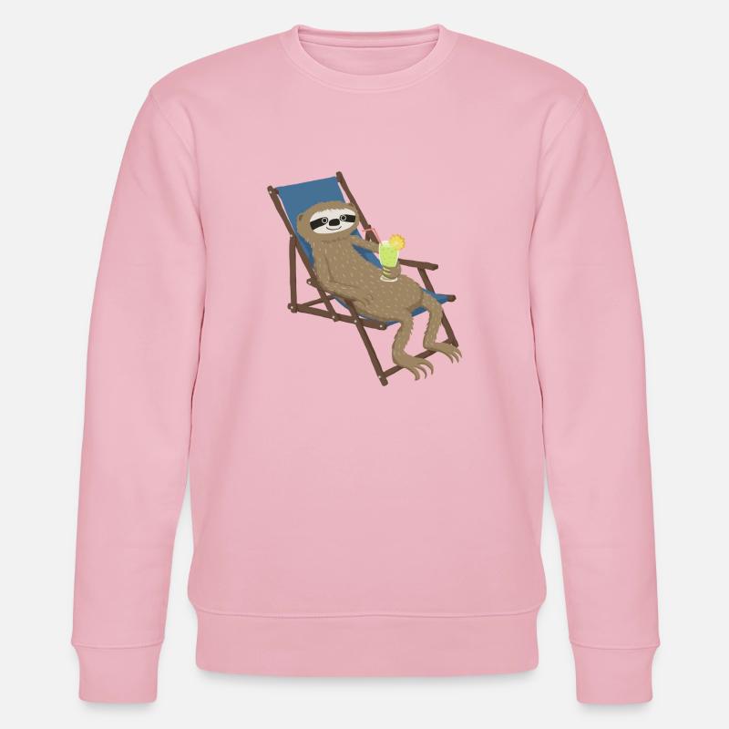 Faultier_Liegestuhl - Stanley/Stella Unisex Bio-Sweatshirt CHANGER  - Hellrosa