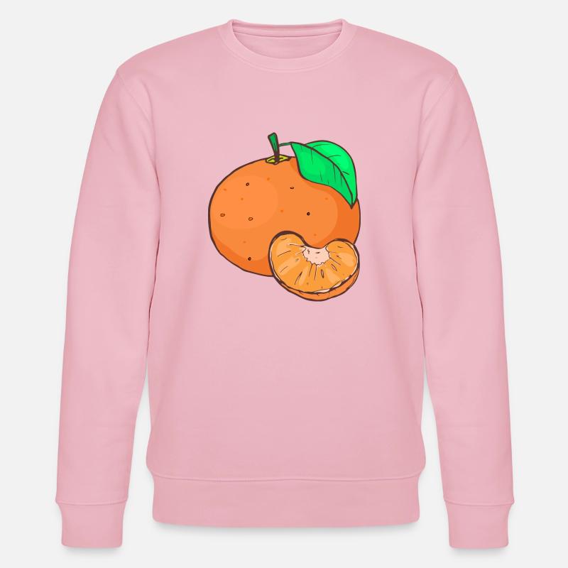 Mandarines Clémentines Agrumes Agrumes - Sweat bio CHANGER Stanley/Stella Unisexe - rose pâle