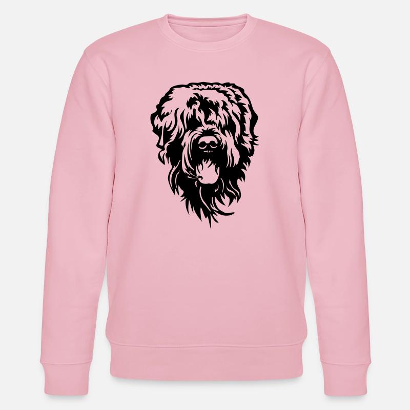 Russischer Terrier Kopf - Stanley/Stella Unisex Bio-Sweatshirt CHANGER  - Hellrosa