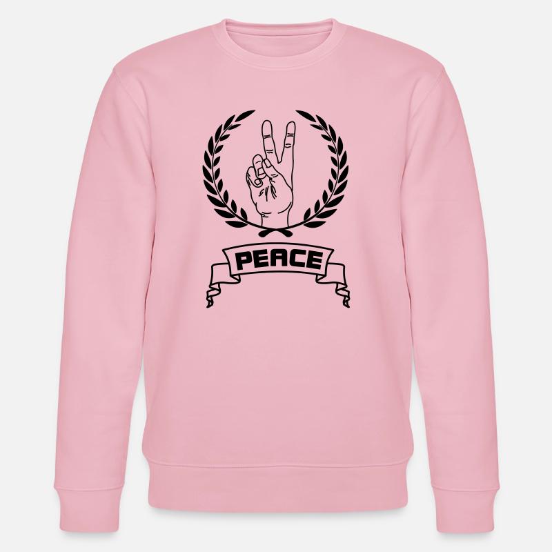 Geste de la main paix - Sweat bio CHANGER Stanley/Stella Unisexe - rose pâle