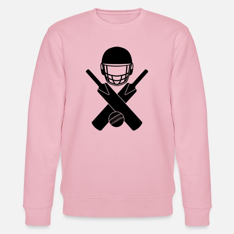 Cricket-Logo-Schattenbild - Stanley/Stella Unisex Bio-Sweatshirt CHANGER  - Hellrosa