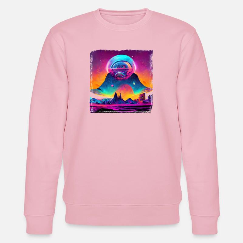 Fantaisie spatiale - Sweat bio CHANGER Stanley/Stella Unisexe - rose pâle