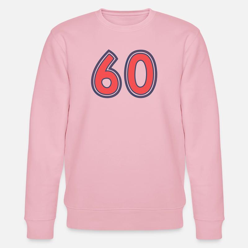 60. 60 ANS. 60e ANNIVERSAIRE - Sweat bio CHANGER Stanley/Stella Unisexe - rose pâle
