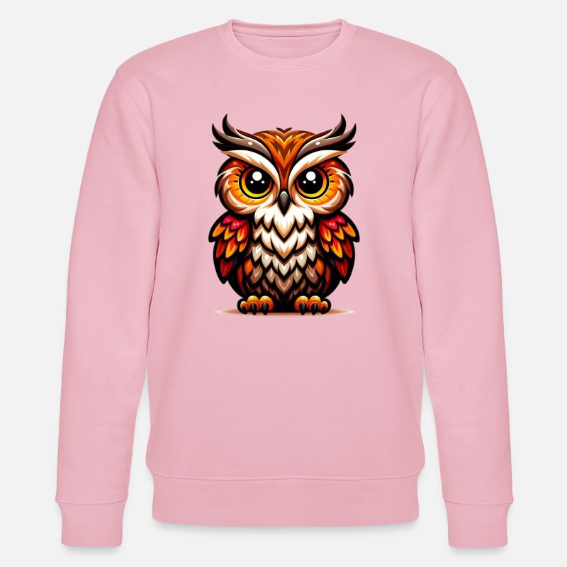 Eule - Stanley/Stella Unisex Bio-Sweatshirt CHANGER  - Hellrosa