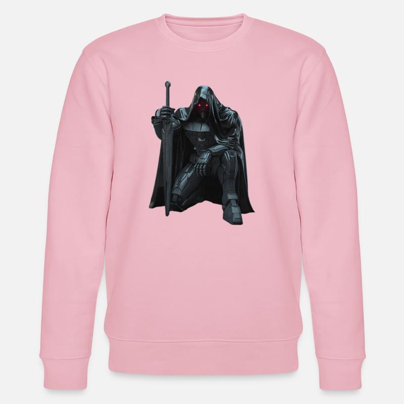 Futuristischer Wächter der Schatten - Stanley/Stella Unisex Bio-Sweatshirt CHANGER  - Hellrosa