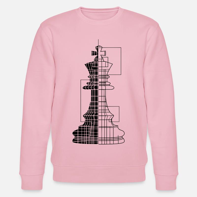 Schachfigur Line Art - Stanley/Stella Unisex Bio-Sweatshirt CHANGER  - Hellrosa