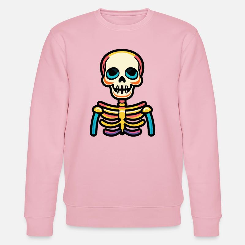 Skelett Halloween Comic - Stanley/Stella Unisex Bio-Sweatshirt CHANGER  - Hellrosa