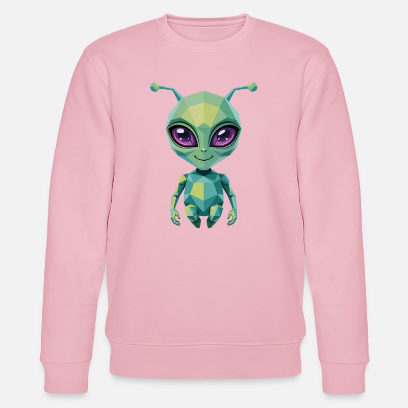 Alien - Cool Low Poly  Logo - Sweat bio CHANGER Stanley/Stella Unisexe - rose pâle