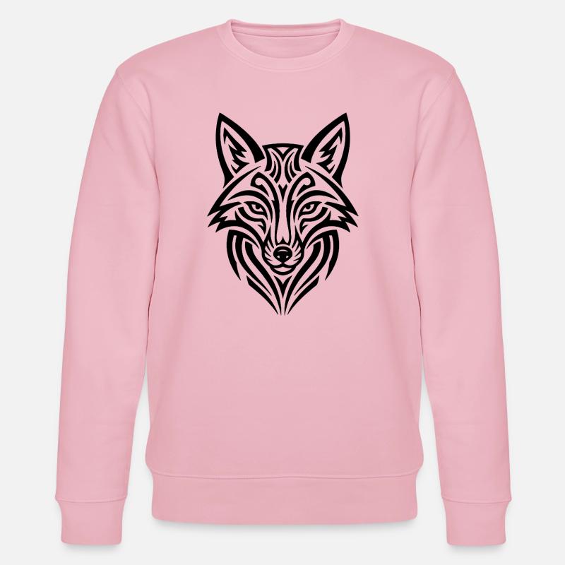 Schlauer Fuchs – stylisches Tier Design - Stanley/Stella Unisex Bio-Sweatshirt CHANGER  - Hellrosa