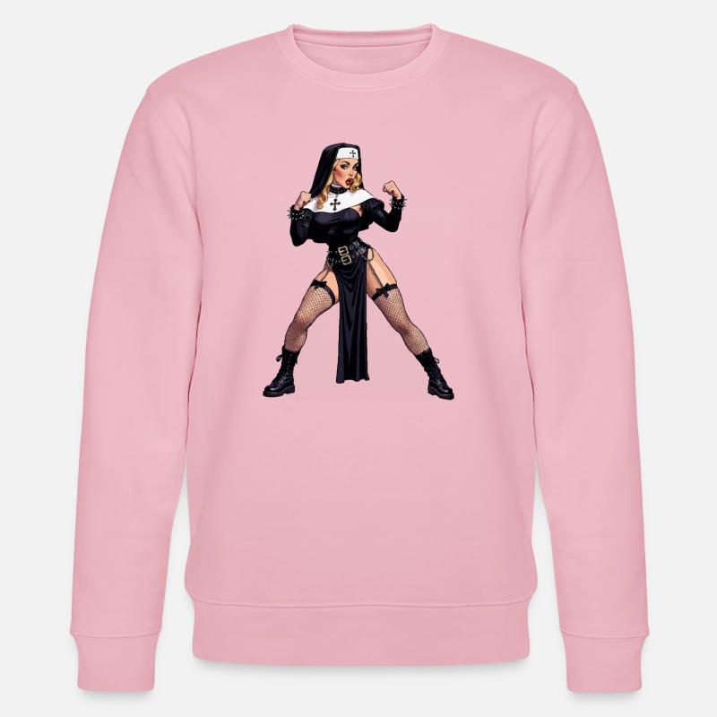 Super-Ehefrau-Nonne - Stanley/Stella Unisex Bio-Sweatshirt CHANGER  - Hellrosa