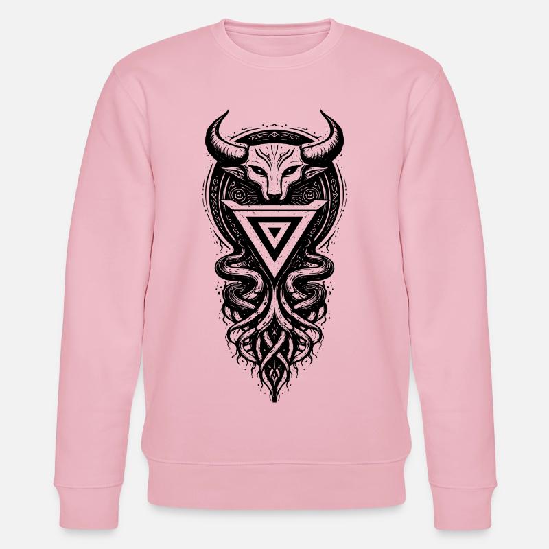 Symbole sacré du dieu slave Veles - Sweat bio CHANGER Stanley/Stella Unisexe - rose pâle