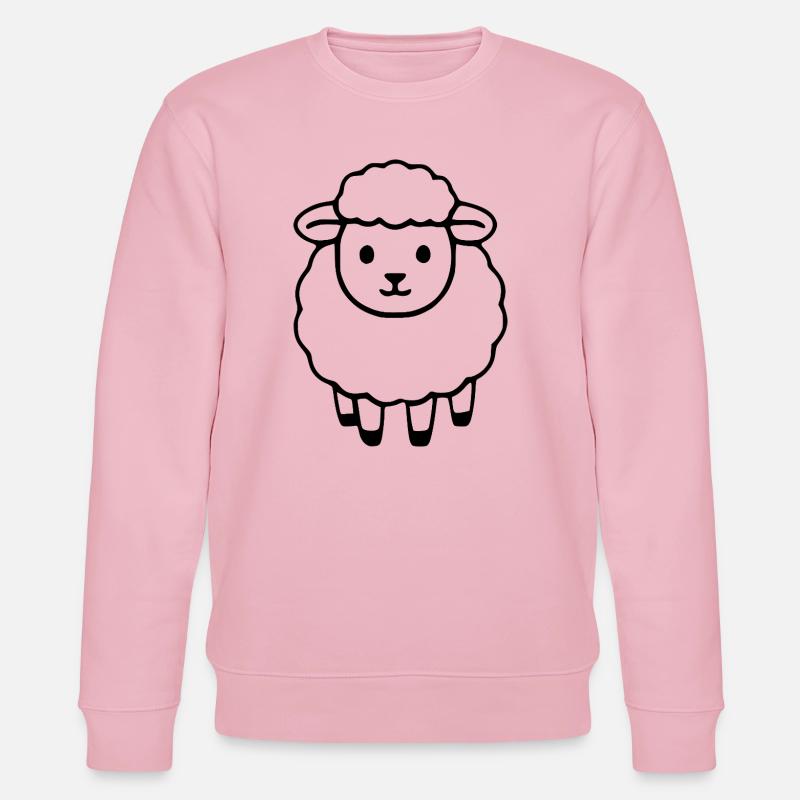 Schaf Schäfchen Lamm - Stanley/Stella Unisex Bio-Sweatshirt CHANGER  - Hellrosa