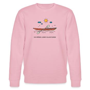 Ich Würde Lieber Kajakfahren - Stanley/Stella Unisex Bio-Sweatshirt CHANGER  - Hellrosa - Vorne - Jaron (178cm) & Liana (172cm)