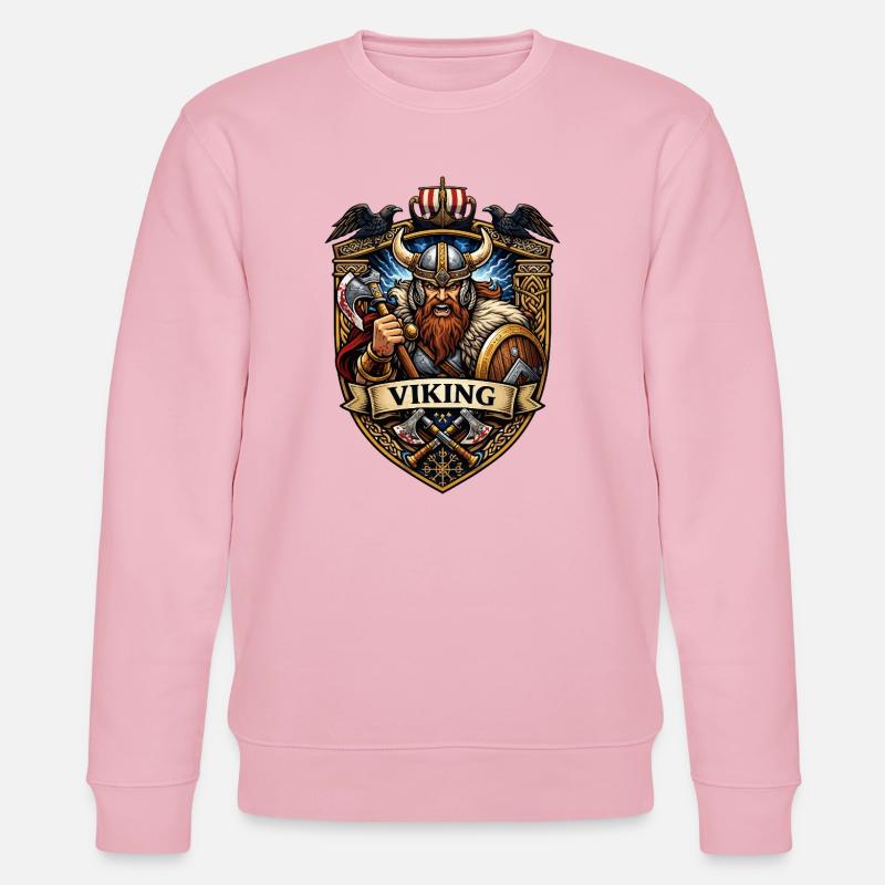 Vikinger Krieger Schildemblem - Stanley/Stella Unisex Bio-Sweatshirt CHANGER  - Hellrosa