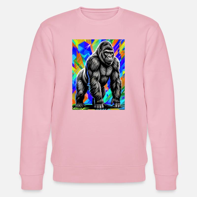 Gorilla - Stanley/Stella Unisex Bio-Sweatshirt CHANGER - Hellrosa