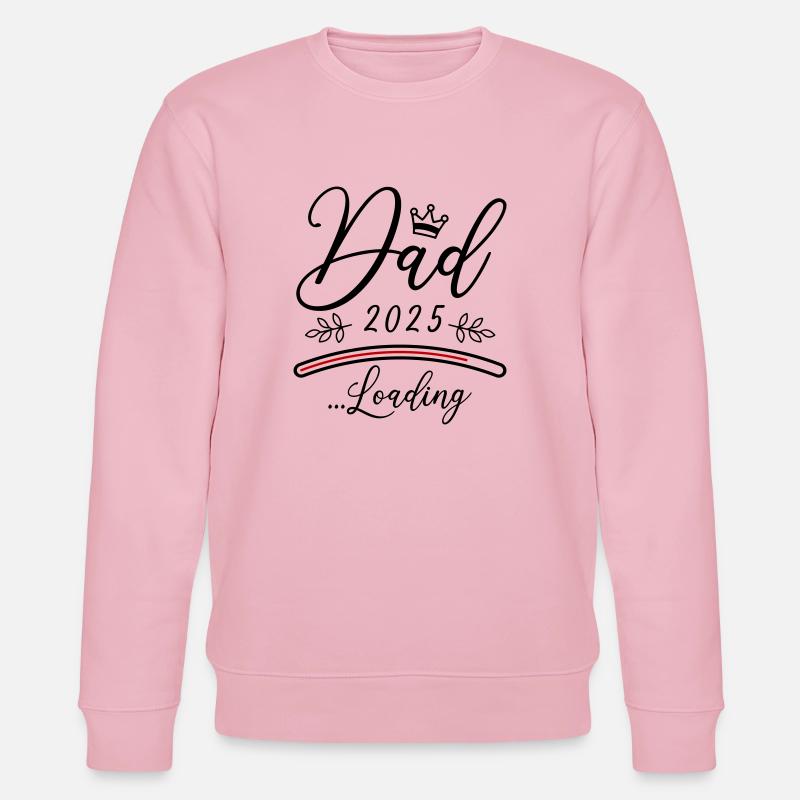 Dad 2025 Loading Papa Spruch - Stanley/Stella Unisex Bio-Sweatshirt CHANGER  - Hellrosa