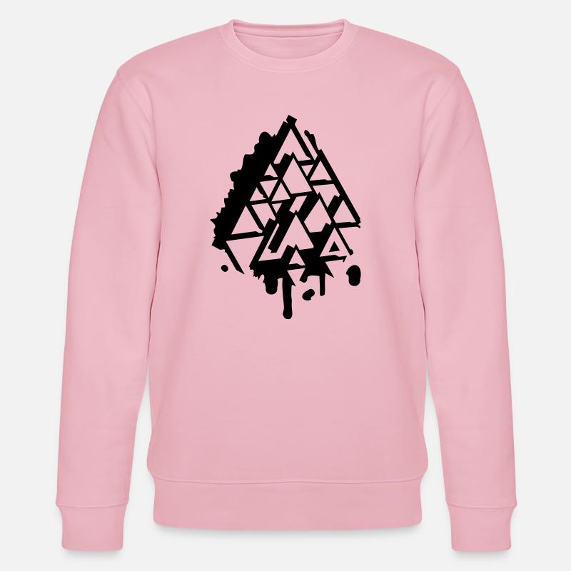 abstract Graffiti Triangle - Stanley/Stella CHANGER Unisex Organic Sweatshirt - cotton pink