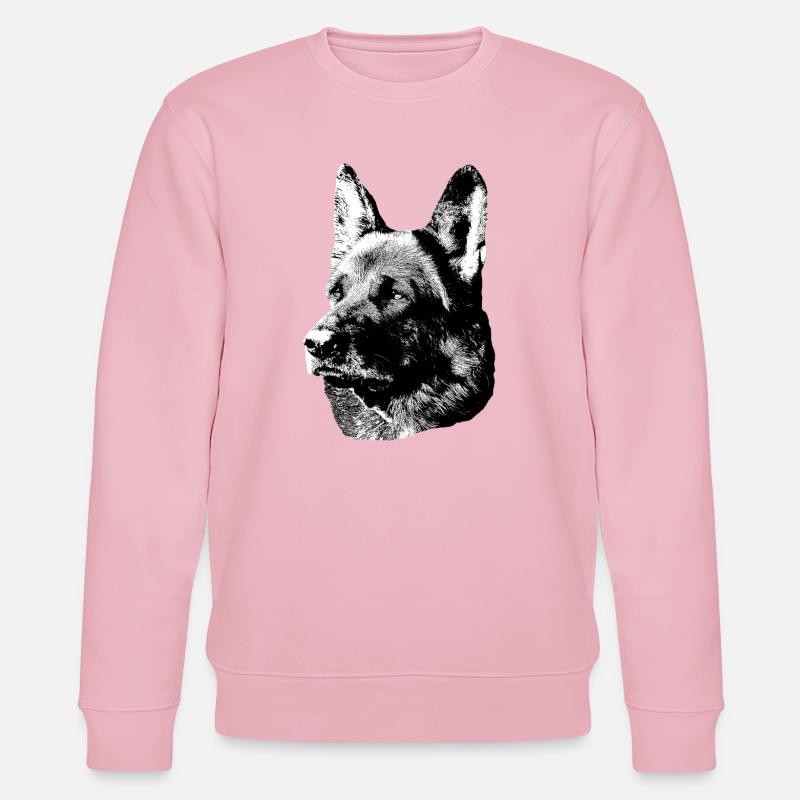 German Shepherd,Dog head,German Shepherd,Dogs - Stanley/Stella CHANGER Unisex Organic Sweatshirt - cotton pink