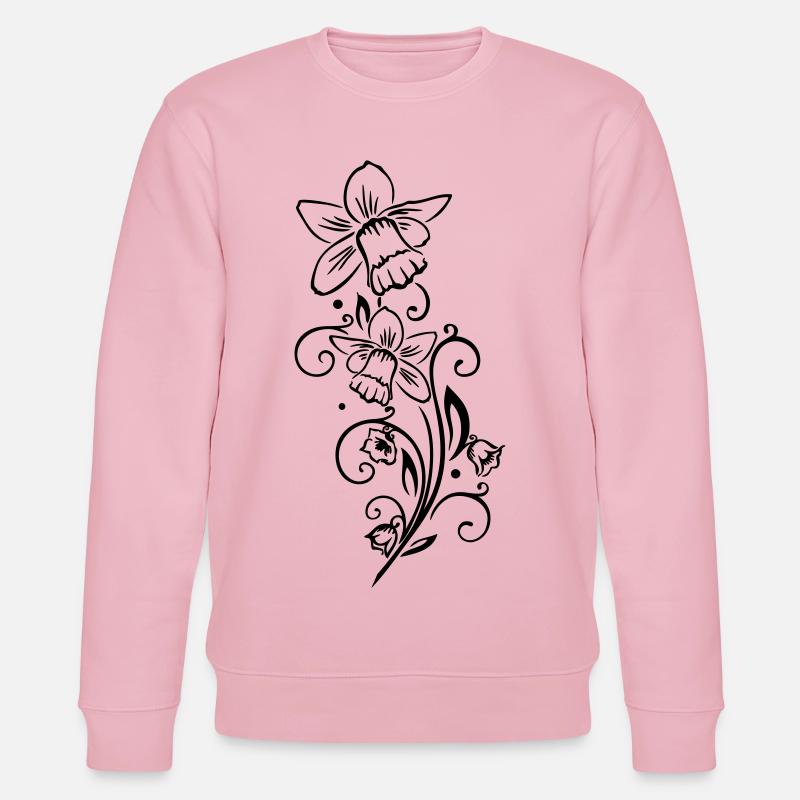 Easter Bells Daffodils Spring - Stanley/Stella CHANGER Unisex Organic Sweatshirt - cotton pink