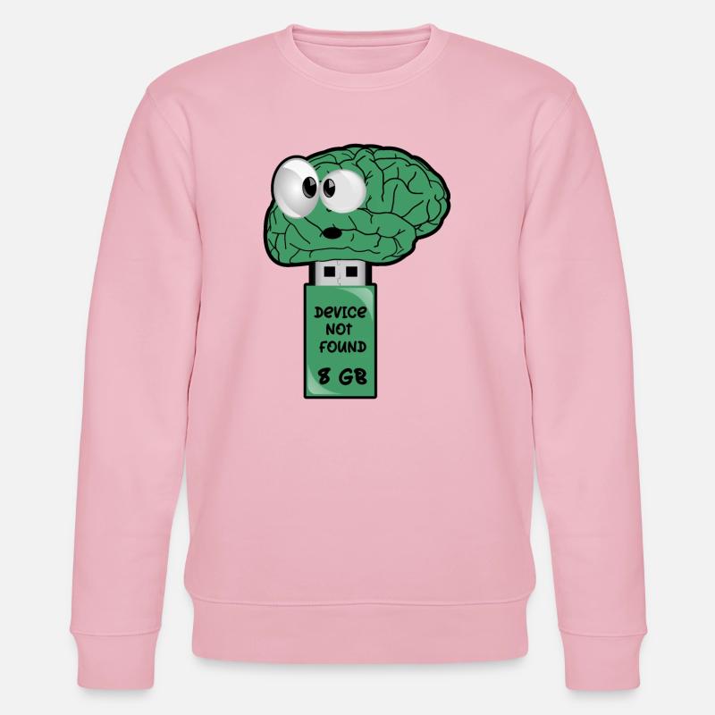 Gehirn USB Stick - Stanley/Stella Unisex Bio-Sweatshirt CHANGER  - Hellrosa