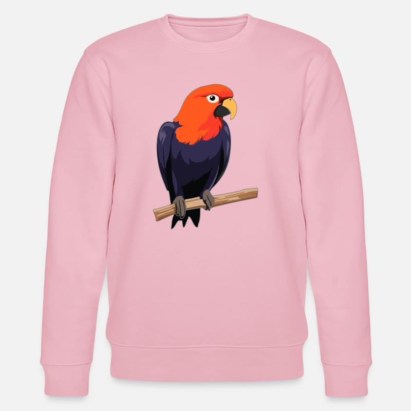 Papagei Vogel - Stanley/Stella Unisex Bio-Sweatshirt CHANGER  - Hellrosa