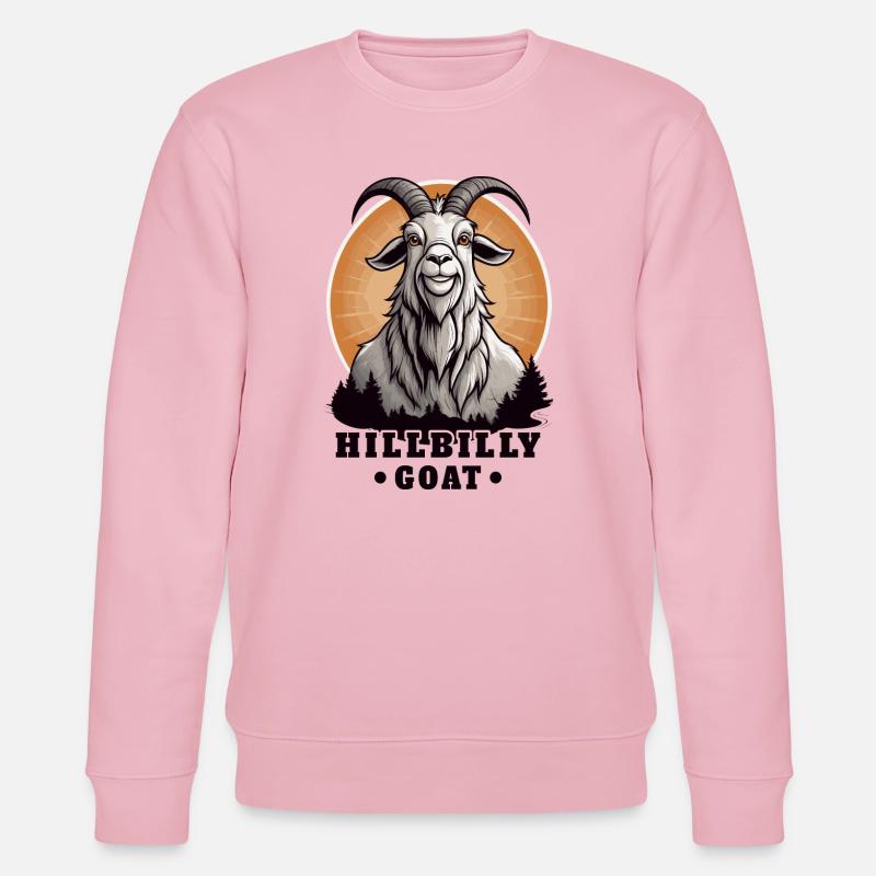Hillbilly Ziegenbock - Stanley/Stella Unisex Bio-Sweatshirt CHANGER - Hellrosa