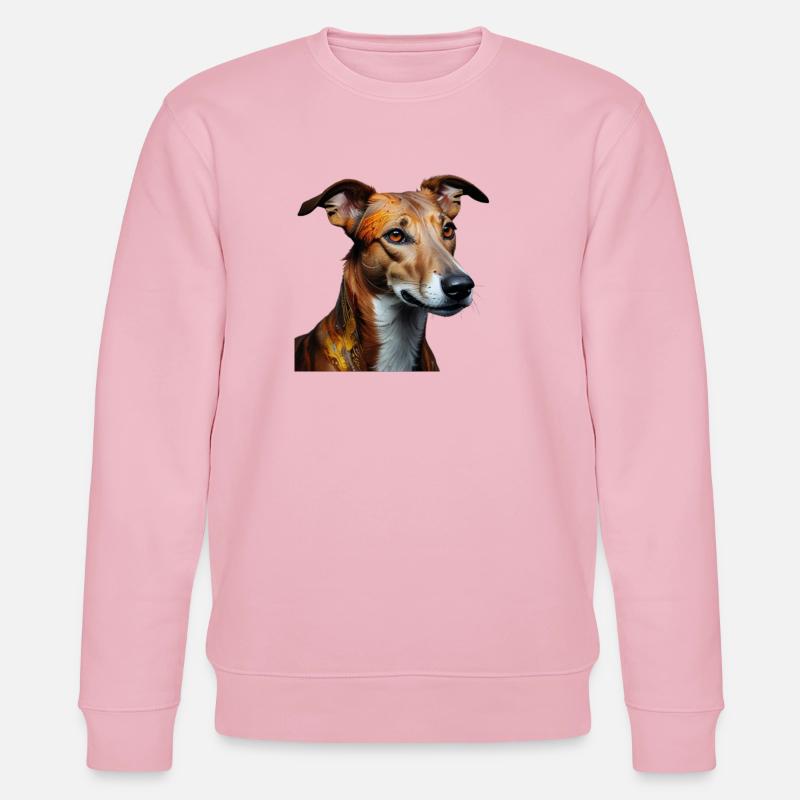 Herbstwindhund Porträt - Stanley/Stella Unisex Bio-Sweatshirt CHANGER - Hellrosa