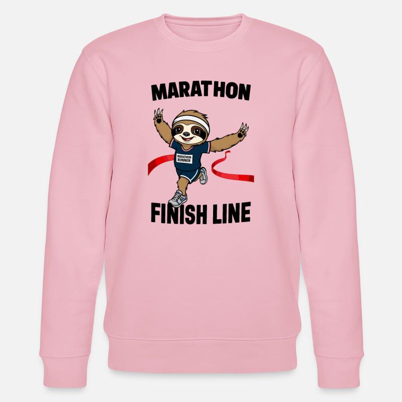 Faultier Marathonläufer - Stanley/Stella Unisex Bio-Sweatshirt CHANGER  - Hellrosa