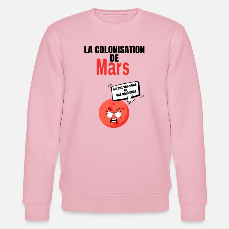 La colonisation de mars - Sweat bio CHANGER Stanley/Stella Unisexe - rose pâle