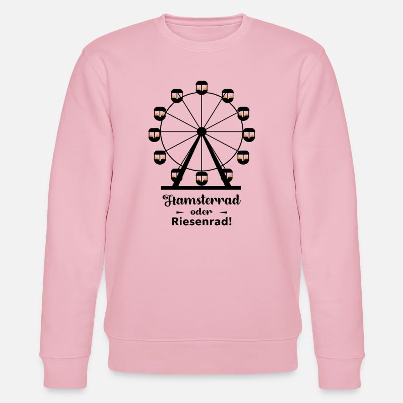 Hamsterrad oder Riesenrad - Stanley/Stella Unisex Bio-Sweatshirt CHANGER  - Hellrosa