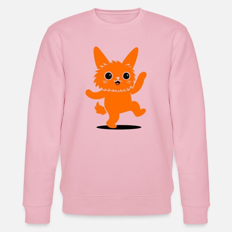 Witziger Tier-Charakter mit großen Augen - Stanley/Stella Unisex Bio-Sweatshirt CHANGER - Hellrosa