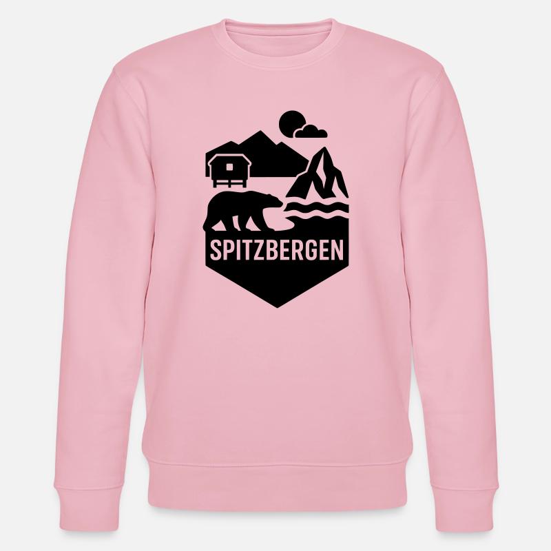spitzbergen norwegen silhouette - Stanley/Stella Unisex Bio-Sweatshirt CHANGER  - Hellrosa