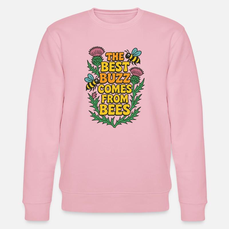 Der beste Buzz kommt von Bienen - Stanley/Stella Unisex Bio-Sweatshirt CHANGER - Hellrosa