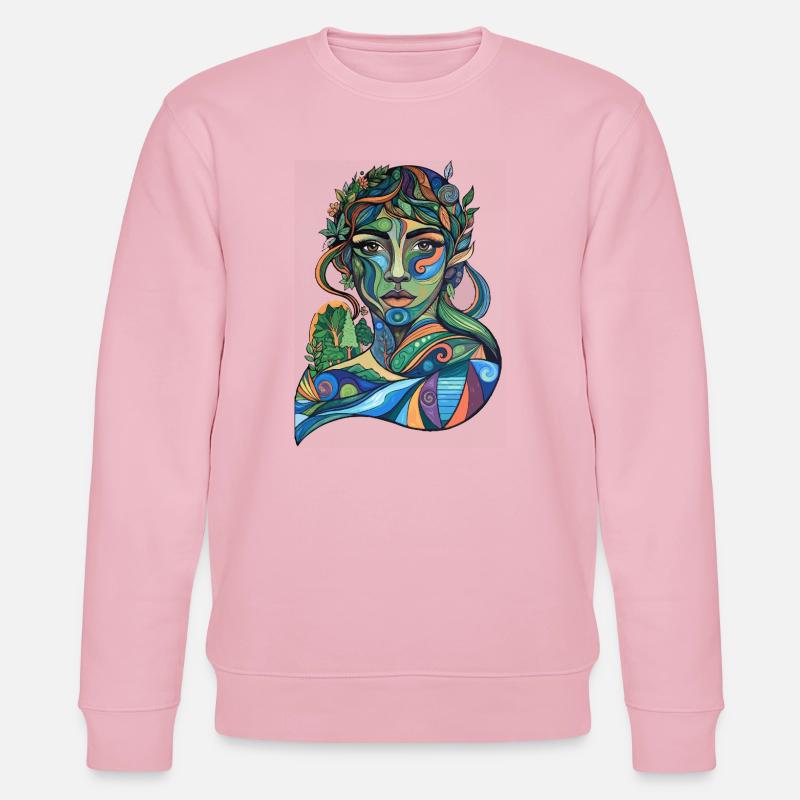 Mutter Natur in Bewegung - Stanley/Stella Unisex Bio-Sweatshirt CHANGER  - Hellrosa