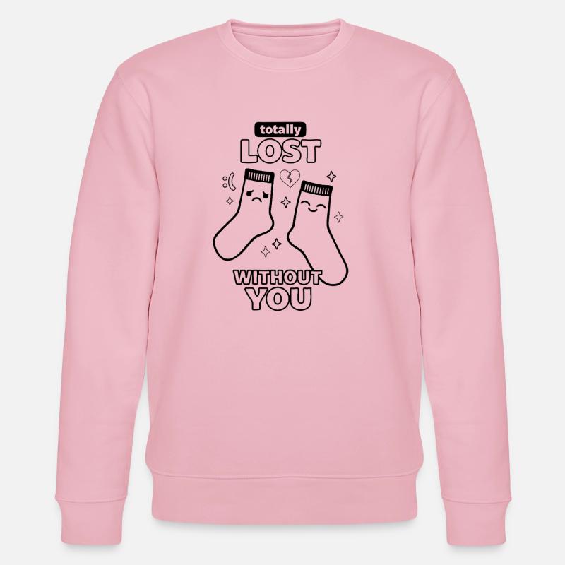 Totally Lost Without You Socken Liebe - Stanley/Stella Unisex Bio-Sweatshirt CHANGER  - Hellrosa