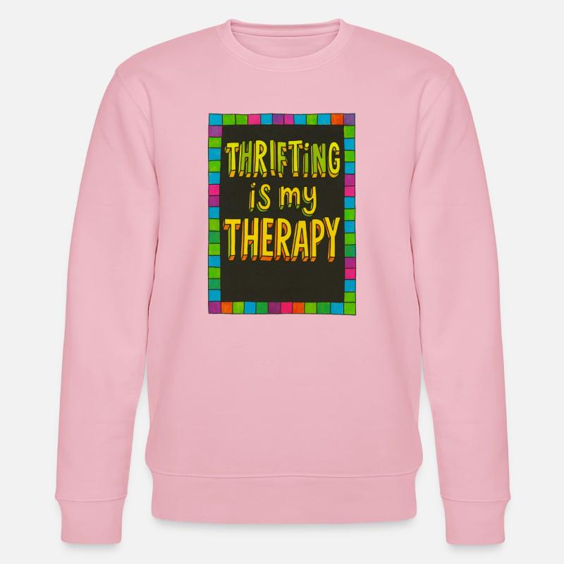 Secondhand-Therapie: Neonfarbener Rand - Stanley/Stella Unisex Bio-Sweatshirt CHANGER  - Hellrosa