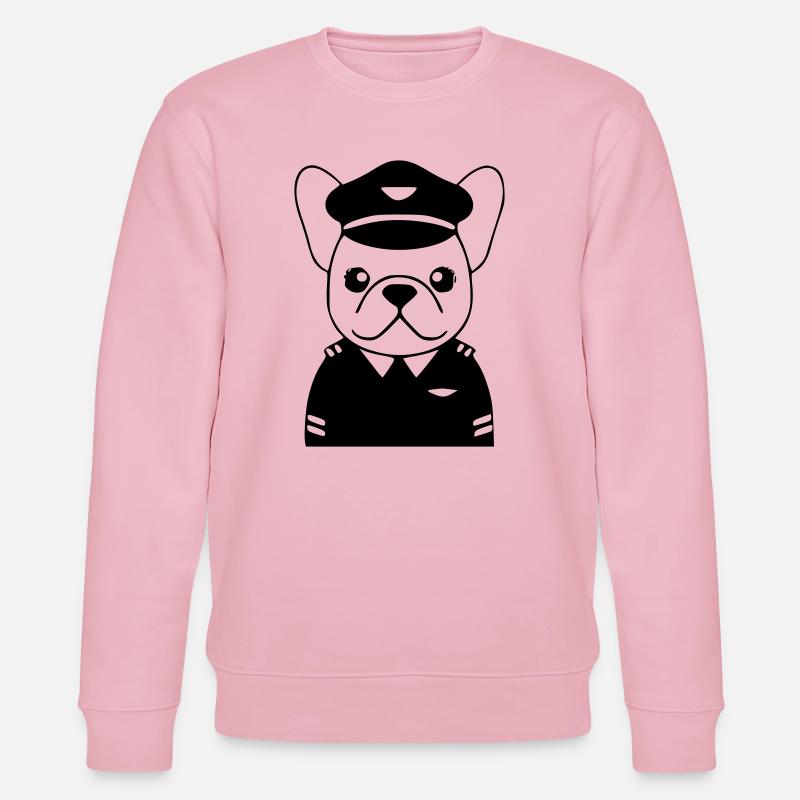 Uniforme de pilote français noir - Sweat bio CHANGER Stanley/Stella Unisexe - rose pâle