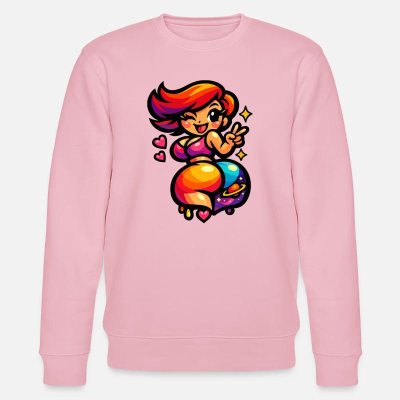 Femme danseuse de l’espace Kawaii - Sweat bio CHANGER Stanley/Stella Unisexe - rose pâle