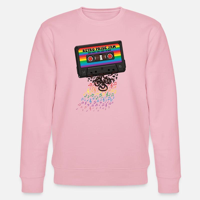 LGBT-Pride-Monat – Retro-Pride-Kassette - Stanley/Stella Unisex Bio-Sweatshirt CHANGER  - Hellrosa