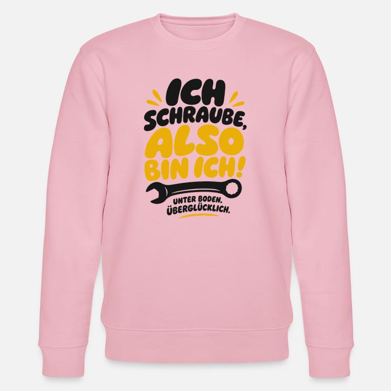 Also bin ich Schraube Spruch - Stanley/Stella Unisex Bio-Sweatshirt CHANGER  - Hellrosa