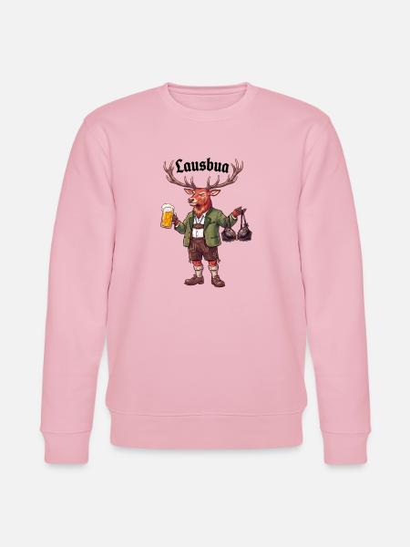 Lausbua Hirsch - Stanley/Stella Unisex Bio-Sweatshirt CHANGER  - Hellrosa