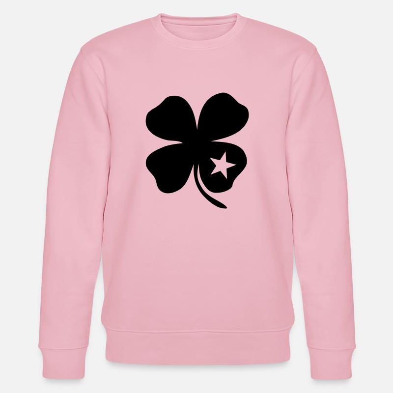 Glücks Kleeblatt - Stanley/Stella Unisex Bio-Sweatshirt CHANGER  - Hellrosa